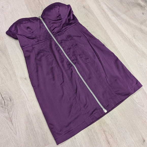Love tease purple Strapless Dress with Front Zipper size 9 - Picture 1 of 7